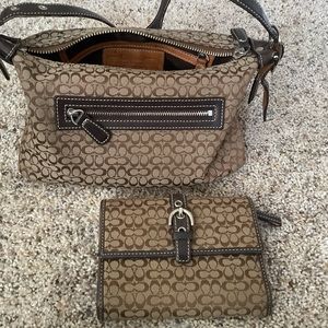 Coach bag and wallet